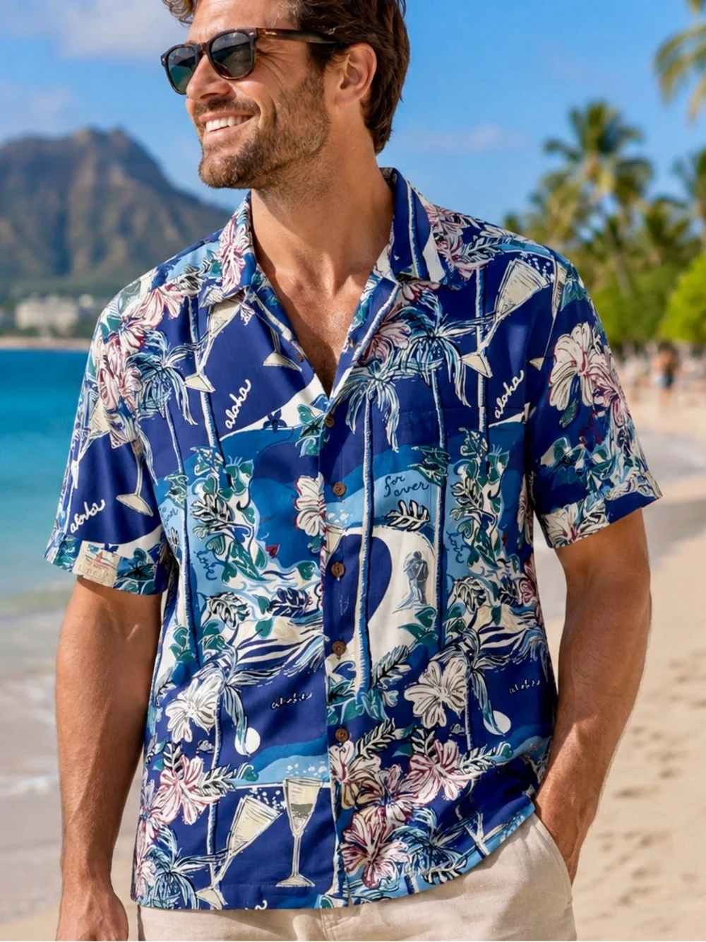 John Severson Kahala Hawaiian Shirt Men L Aloha Button Front Relaxed Grandpa Dad